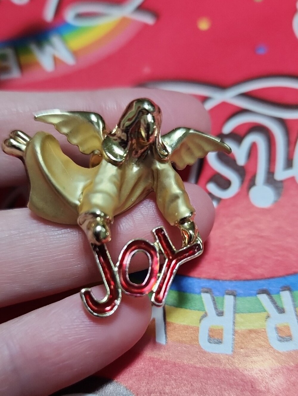 Gigi Giusti Gold Angel 'Joy' Brooch